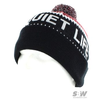 QUIET LIFE FLAKE STOCKING CAP red black