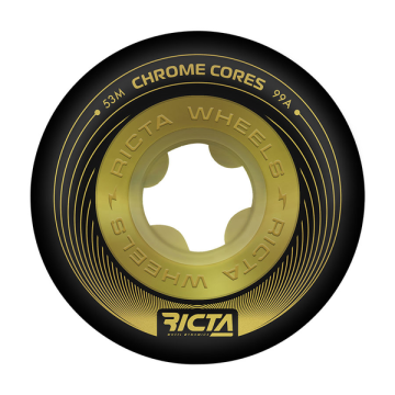  RICTA WHEELS (JEU DE 4) 53MM CHROME CORE BLACK GOLD 99A