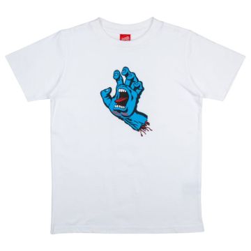 SANTA CRUZ SCREAMING HAND TEESHIRT YOUTH white