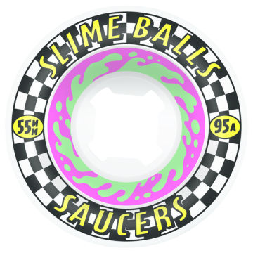 SANTA CRUZ SLIME BALLS WHEELS (JEU DE 4) 55MM SAUCERS 95A