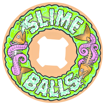 SANTA CRUZ SLIME BALLS WHEELS (JEU DE 4) 56MM FISH BALLS SPEED ORG 99A