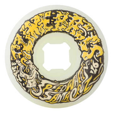 SANTA CRUZ SLIME BALLS WHEELS (JEU DE 4) 56MM VOMIT II WHITE YELLOW 97A