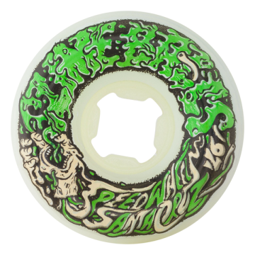 SANTA CRUZ SLIME BALLS WHEELS (JEU DE 4) 54MM VOMIT II WHITE GREEN 97A