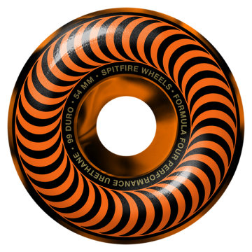 WHEELS (JEU DE 4) 54MM F4 BLK ORANGE SWIRL CLASSIC