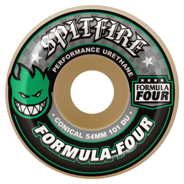 SPITFIRE SPITFIRE WHEELS (JEU DE 4) 53MM F4 101D CONCL GREEN PRINT