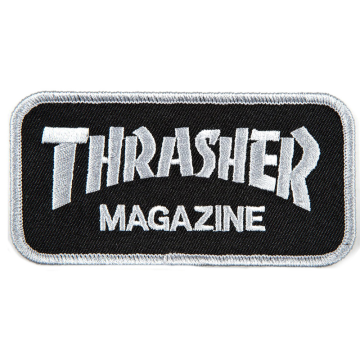 THRASHER PATCH LOGO grey black