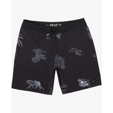 RVCA VA PIGMENT TRUNK SHORT DE BAIN black white