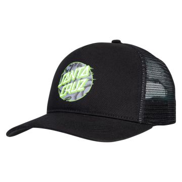 SANTA CRUZ VIVID SLICK DOT MESHBACK TRUCKER CAP black