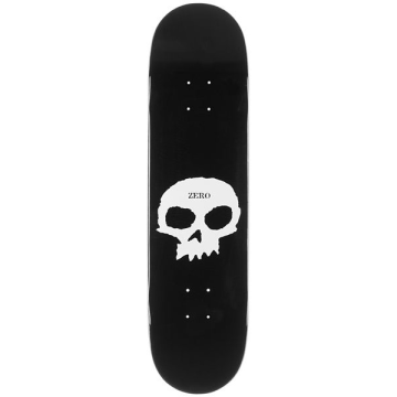 DECK SINGLE SKULL BLACK WHITE 7.75 X 29.25 WB 13.88
