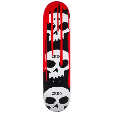 DECK 3 SKULL BLOOD BLACK WHITE RED 8.0 X 31.6 WB 14
